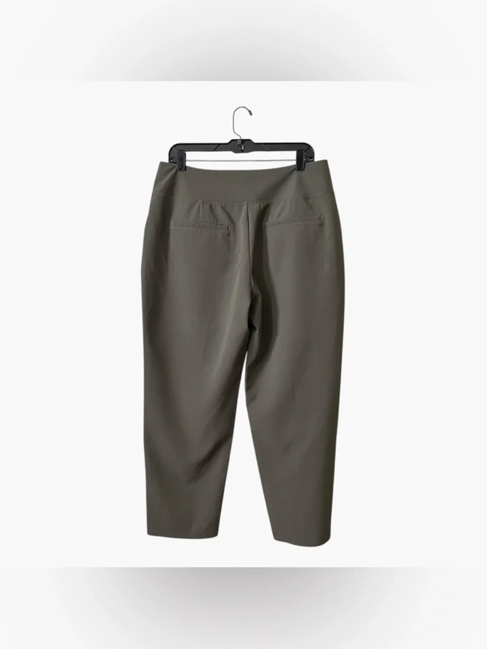 Athleta Endless High Rise Pant Women's Size 14P Olive Green Pull On Zip Pockets - Picture 4 of 6